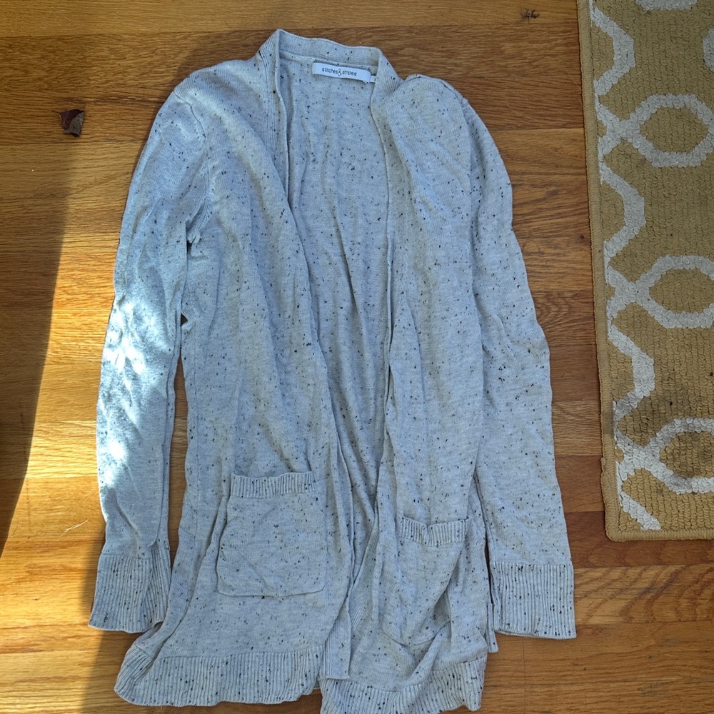 Elegant Heather Gray Cardigan